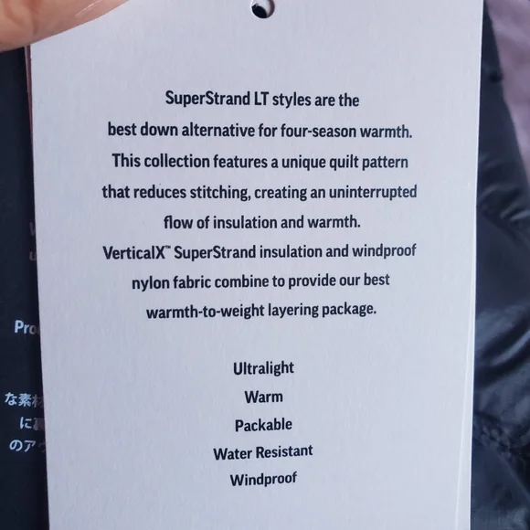 SuperStrand LT Insulated Hoodie Water Resistant Windproof Packable Quilted Large - Picture 7 of 11